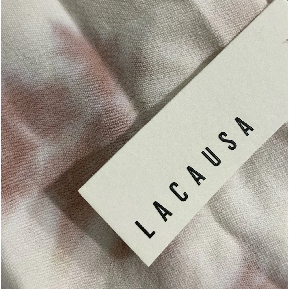 NWT LACAUSA (Anthropologie),C'est La Vie Tie Dye Crewneck Sweatshirt, Clay, S - Picture 4 of 7